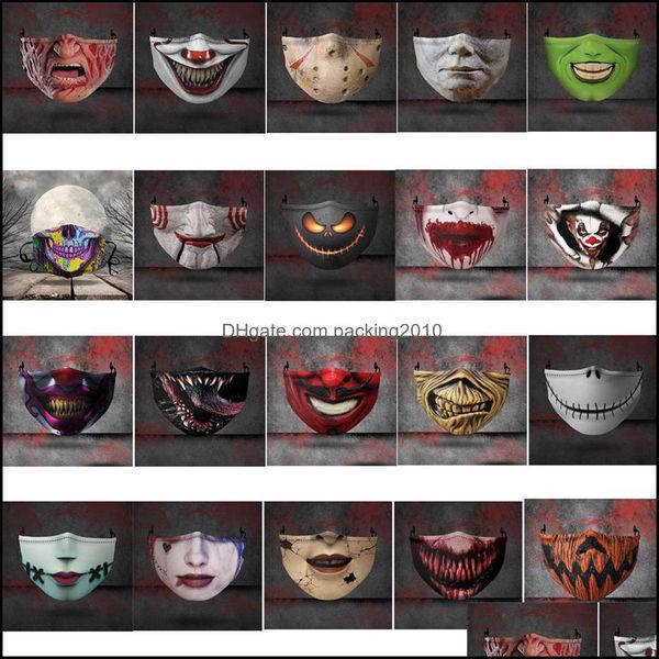 M￡scaras de grife de garden homekee Organization Home Garden 20 Styles Halloween Scary Face Mask