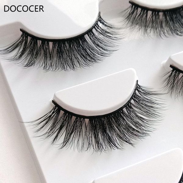 

3 pairs /set eyelashes messy cross thick natural 3d fake eyelashes winged lashes makeup big eye long false eye lashes