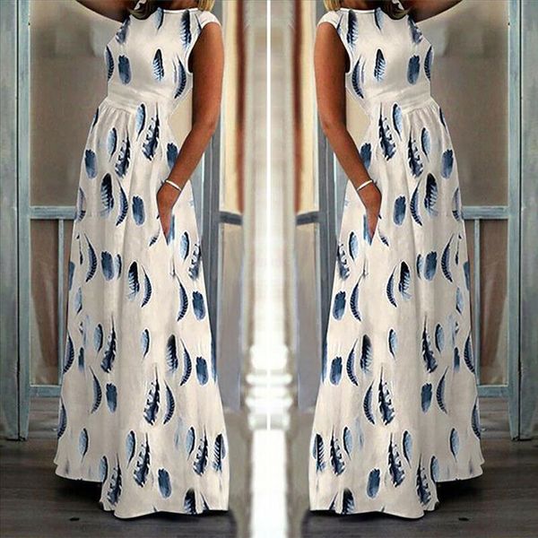 

vestido de festa longo женские платья женские женские перья печать печать платья без рукавов длинные туники maxi деликатная линия принцессы, Black;gray