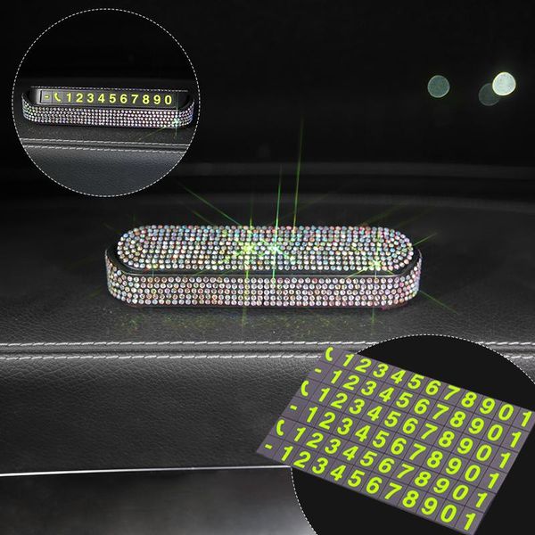 

блестящий алмазный кристалл укладки автомобиля временная парковка, искрение роскошных номеров телефона номер карты карт автомобильные аксесс
