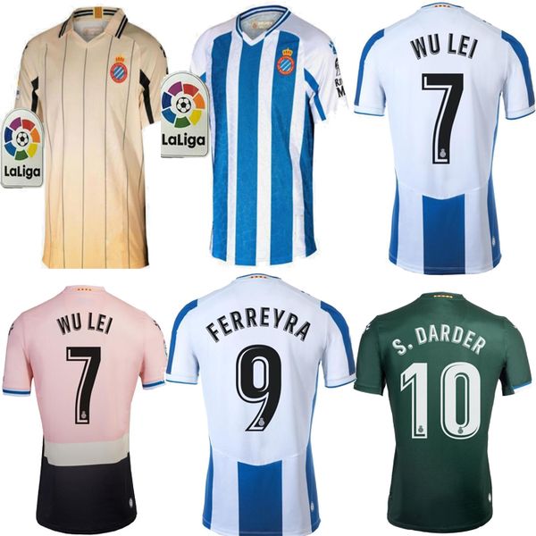 

новый 2020 2021 rcd espanyol soccer jersey r.d.t s.darder wu lei ferreyra javi puado melendo настроить футболку camiseta de futbol, Black;yellow