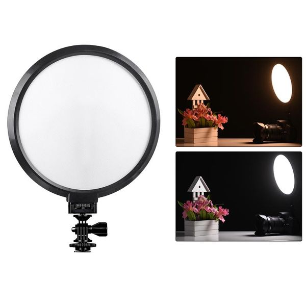

viltrox vl-300t 3300k-5600k 18w cri 95+ 7 inch professional ultrathin bi-color dimmable circular led video light for pgraphy