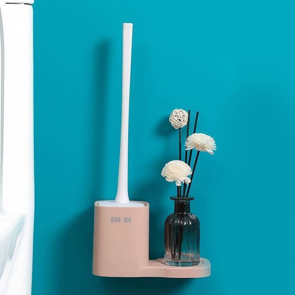 

wall hanging toilet brush bathroom holder cleaning brush toilet clean tool with perforated base household bathroom accessories h sqcaxe