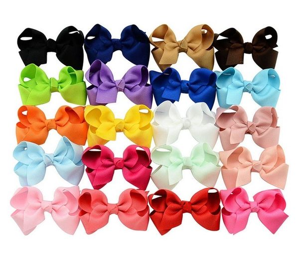 

girl 3 baby inch bow boutique grosgrain ribbon clip hairbow pinwheel hairpins hair pin accessories r