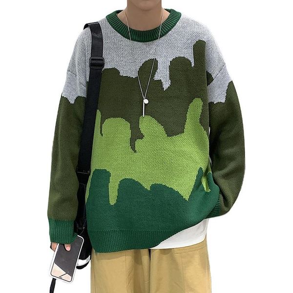 

men's sweaters s-xxl crewneck sweater for men loose fit ultra soft fashion korean streetwear pullover mens casual or dressy wear, White;black