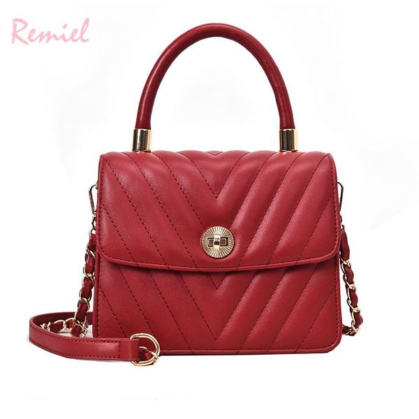 

luxury handbag 2021 fashion new pu leather women's designer handbag lock tote bag chain shoulder messenger bags