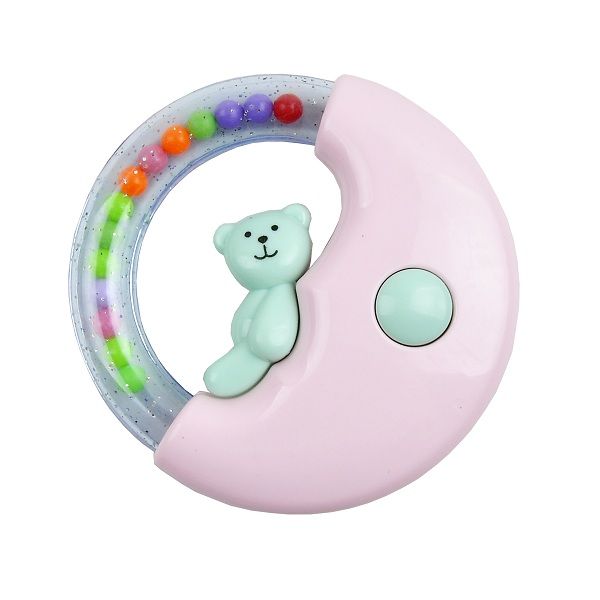 

soft small moon shape sitting one bear silicone teething toy for baby 6 month