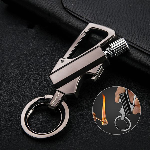 

camping honest carabiner permanent match lighter striker waterproof outdoor survival tool keychain flint fire starter petrol