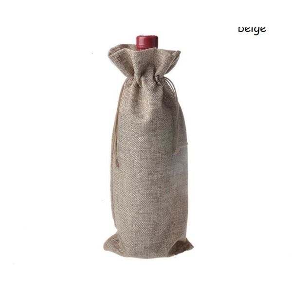 

packaging pouch factoryxxq0jute champagne covers burlap bottle gift bag wedding party decoration wine bags drawstring co