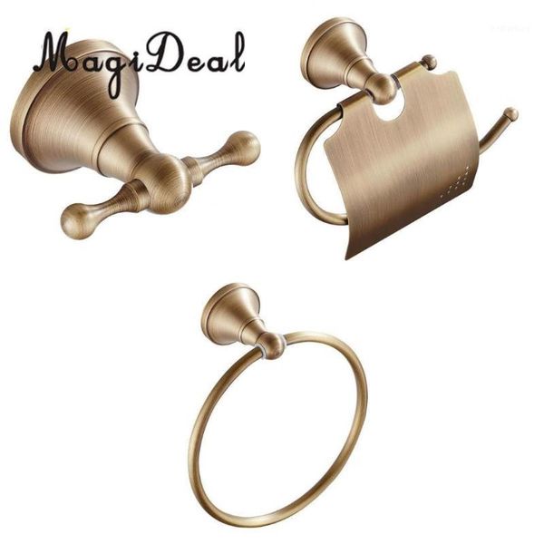 

bath accessory set magideal bathroom kit double clothes hanger towel ring toilet paper holder1