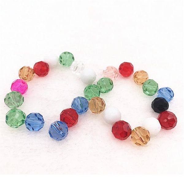 

4-10mm 32 faceted czech glass transparent faceted crystal ball beads spacer beads for jewellery making diy bracelet neck jlliso