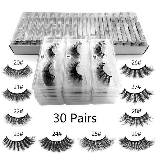 

10/20/30/40/50 pairs fashion mink false eyelashes natural thick long cross eye lash women makeup eye lashes