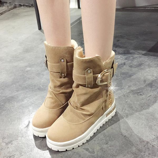 

bling metal tassel ankle boots woman height increasing boots shoes women thick fur warm snow shoes plush winter outdoor shoe1, Black