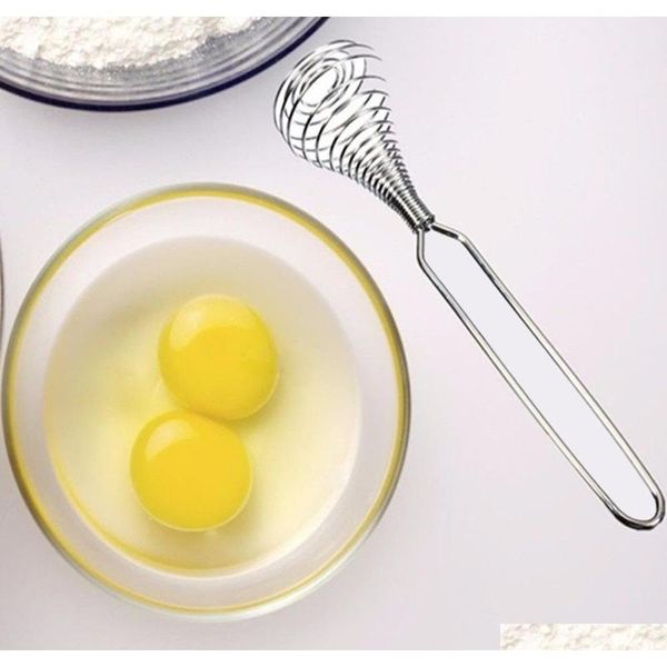 

kitchen accessories egg beater spring coil wire whisk hand mixer blender stainless steel egg tools handle sti jllnyr bdesybag