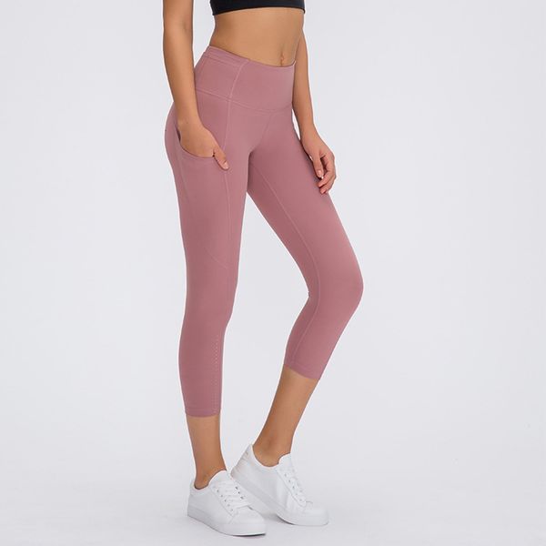 

waist dress high new hip style lifting yoga women's fitness pants side pocket running capris, Gray