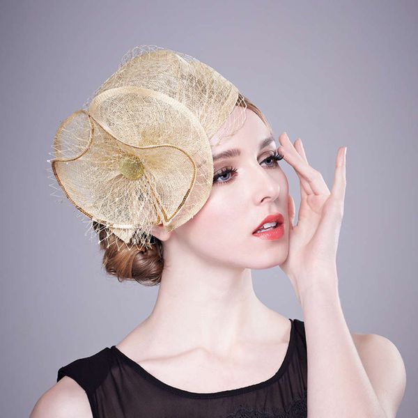 

banquet hat new japanese and korean wreath fresh hat sweet lovely banquet elegant headdress lady hat, Blue;gray