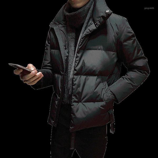 

trench coat men full length windbreaker street cotton coats jacket warm chamarra hombre invierno elling gg501, Black