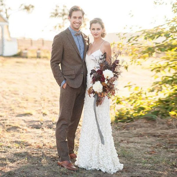 

зима хаки tweed костюмы vintage мужские костюмы для свадьбы 2 шт формальное groom tuxedos красивый мужчина пиджаки slim fit jacket, White;black