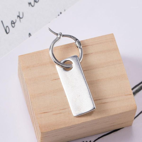 

hoop & huggie square brand single earring woman s925 sterling silver earrings fashion jewelry hypoallergenic for women gift1, Golden;silver