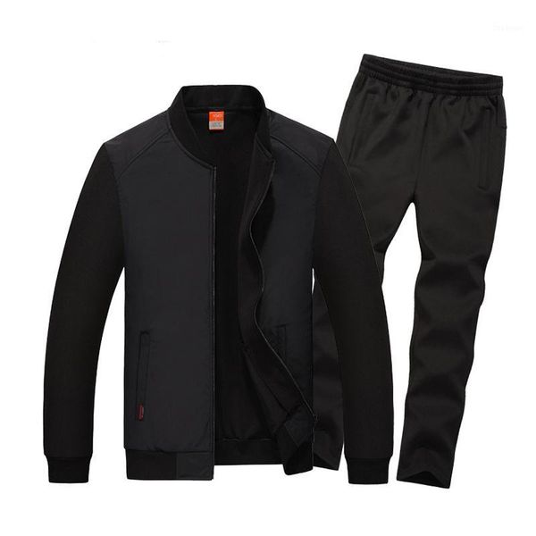 

5xl 6xl 7xl 8xl men big size sports suit mens fitness sportswear plus size gym clothing running jogging sets male wholesale1, Gray