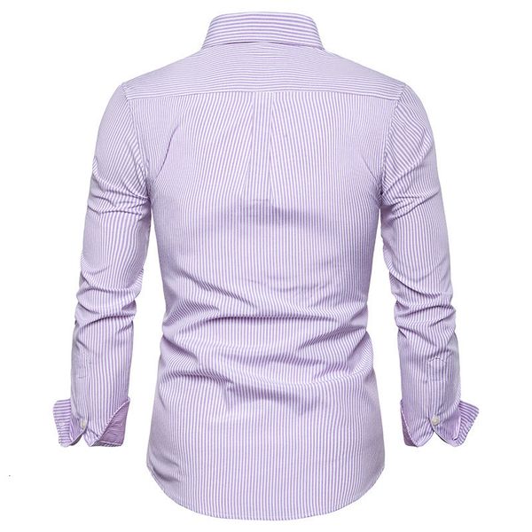 

2019 new spring casual long sleeve fashion slim stripe shirt men's wear, White;black