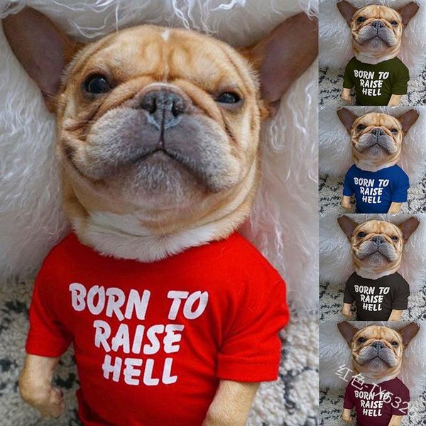 

dog apparel pet clothing small and medium-sized alphabet printed shirt t-shirt