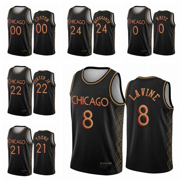 

2020 bulls men lauri markkanen zach lavine coby white 2020/21 swingman city basketball jersey, Black;red