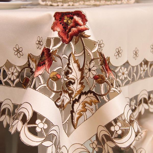 

europe luxury embroidered tablecloth table dining table cover cloth wedding flower chair cover home textile 2291