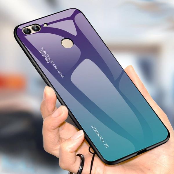 

корпус из закаленного стекла gradient для huawei p smart plus p smart z case luxury soft pc задняя крышка для huawei p smart wmtanb yyysport