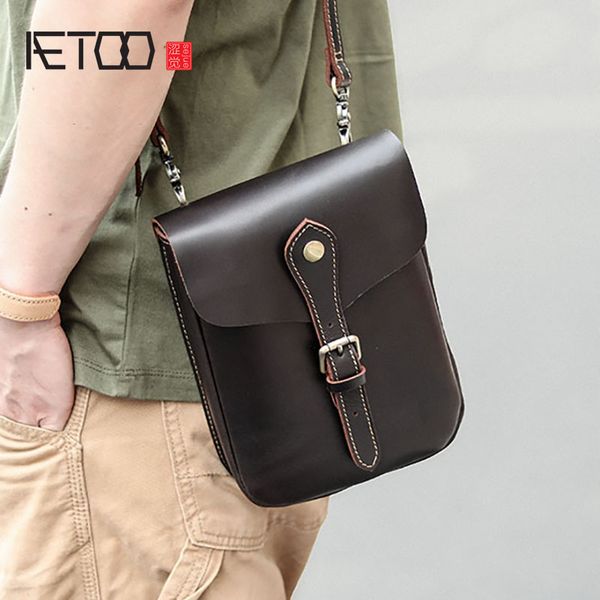 

hbp aetoo leather men's one-shoulder slanted bag, vintage handmade bag, men's leather casual bag