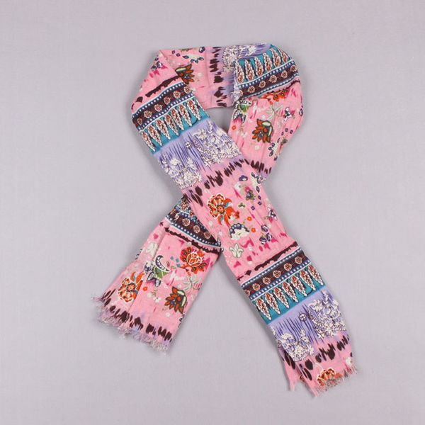 

clearance sale long scarf kids scarves girls flower scarf children scarves fashion printed princess neckerchief girls accessories z157, Red;brown