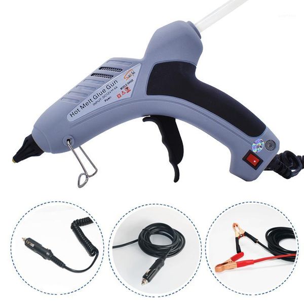 

100w/20w car universal glue gun for dent repair with cigarette lighter/ battery clips plug safe dc 12v 24v 7/11mm glue sticks1