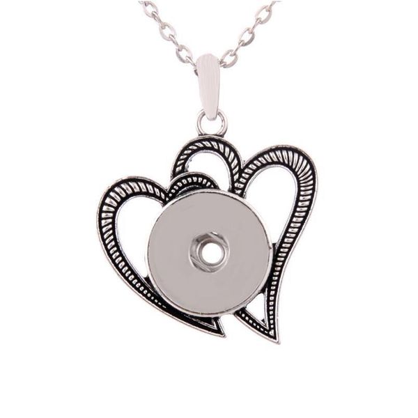 

new snap jewelry necklaces vintage metal owl flower starfish elephant 18mm snap button necklace for women snaps pendant jllrde, Silver