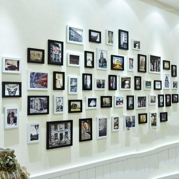 

frames 36/52pcs/lot po frame european modern diy for picture wedding gift home decor multi-colored pastoral style wall frames1