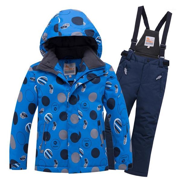 

clothing sets 2021 winter ski suit kids children boys snow waterproof windproof jacket pants 2 pieces snowboarding outdoor1, White