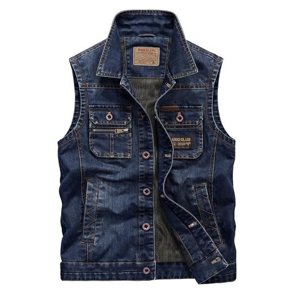 

men's vests 2021 men jeans vest fashion european style cowboy waistcoat sleeveless jacket denim plus size 5xl 6xl, Black;white