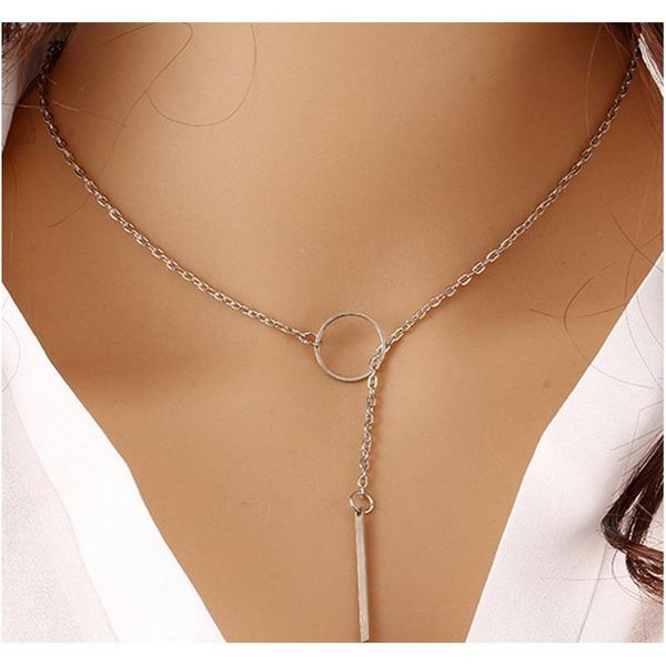

women simple style choker necklace boho chain neckalce for gift party jewelry beach accessories with fa sqckaq queen66, Golden;silver