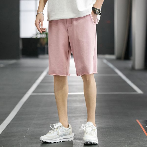 

2020 summer sports capris width fashion student wear men's casual shorts, White;black