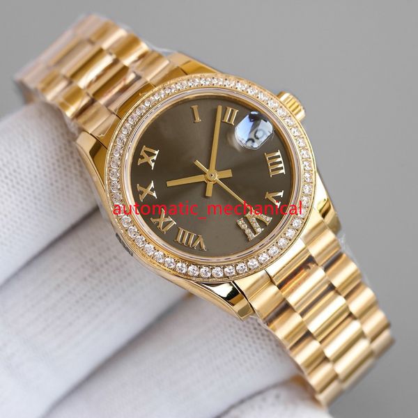 U1 Factory Lady Watch Fashion Stili multipli 31mm Acciaio inossidabile Diamond Bezel Automatic Mechanical Sapphire President Orologi da polso da donna Ar011