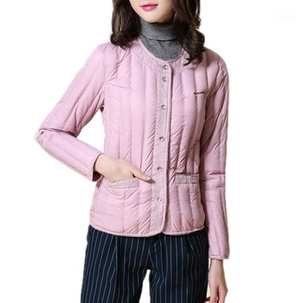

women spring coat 2019 new ultra light white duck down jacket slim women short puffer jacket portable windproof down coat l26381, Black