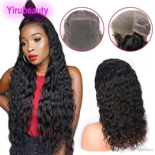 

peruvian virgin hair 8-32inch full lace wigs water wave curly human hair lace wigs pree plucked with baby hair 8-36inch, Black;brown
