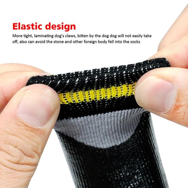 

4pcs/set outdoor waterproof nonslip anti-stain dog cat socks booties shoes wth rubber sole pet paw protector for small l sqcars