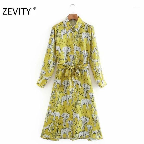 

zevity new women vintage animal print bow sashes shirt dress office lady long sleeve casual vestido chic business dresses ds44061, Black;gray