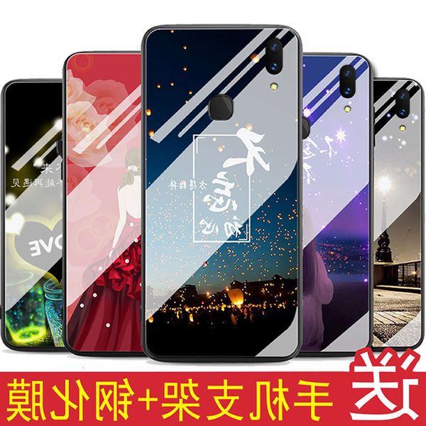 

1dwvivoz3 mobile phone case glass mirror z3i protective cover with anti falling edge and silica gel personality men's fashion b
