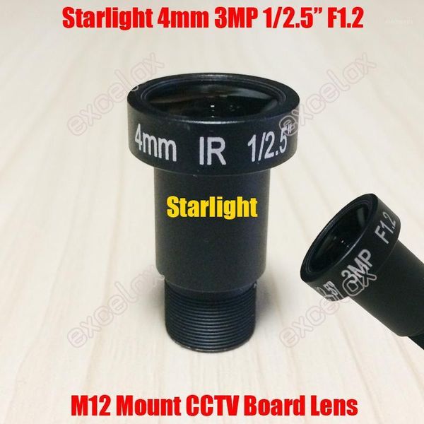 

starlight low illumination 3mp 1/2.5" 4mm f1.2 ir correction cctv board lens m12 mtv mount for 2mp 3 megapixel camera by excelax1