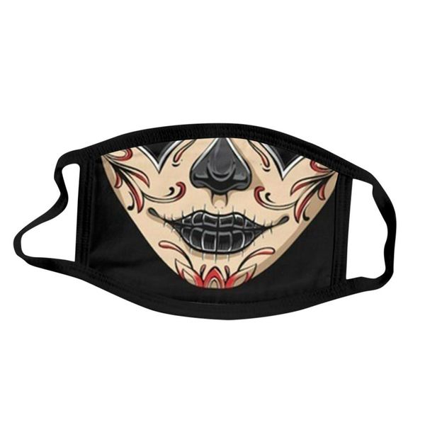 

креативная напечатанная маска для взрослого моды современный окрашенный роспитель косплей хэллоуин партия украшения для лица маска для лица, Black