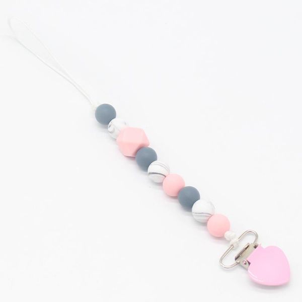 

silicone teething pacifier clips beads silicone pacifier chain holder for nipples baby chew toys dummies plastic infant nipple q wmtech
