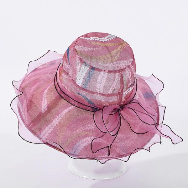 

cokk sun hat women mesh yarn flower summer hats for women lady big wide wavy brim beach hat female sunhat gorras swy sqczcu, Blue;gray