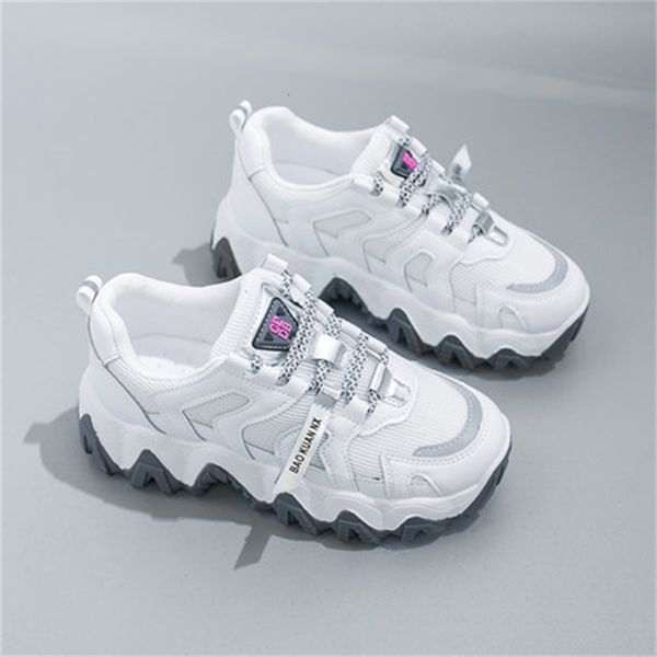 

new chunky 2021 white women tennis coaches six inches old ladies walking vulcanized shoes b00a, Black