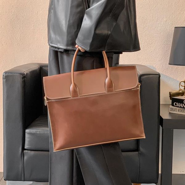 

tidog leisure business retro crazy horse leather fashion shoulder bag briefcase